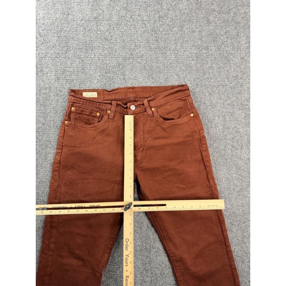 Levis Premium 511 Slim Fit Jeans Mens 32x32 Brown Rust Big E Red Tab Workwear
